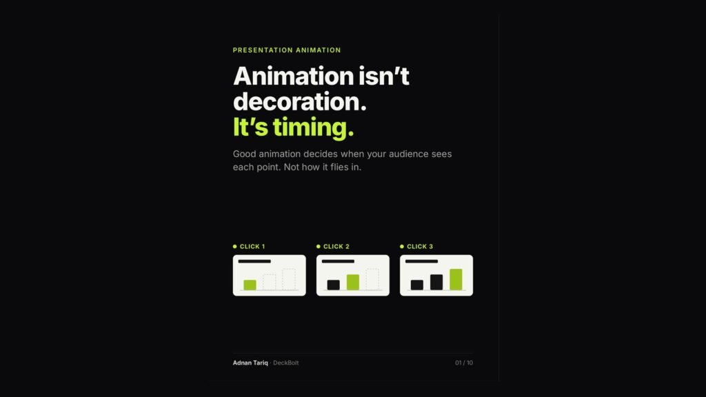 Carousel cover: Animation isn't decoration. It's timing.